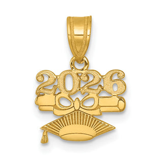 14K Graduation Cap and Diploma - 2026 Charm (Style YC1549-26)