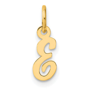 14K Small Script Letter E Initial Charm (Style YC1553E)