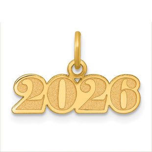 14k Polished and Satin Horizontal 2026 Charm (Style YC1554-26)