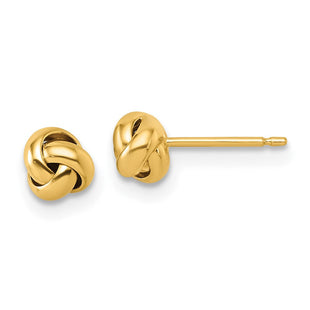 14K Polished Love Knot Post Earrings (Style YC1641)