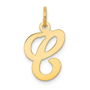 14KY Script Letter C Initial Charm (Style YC248C)