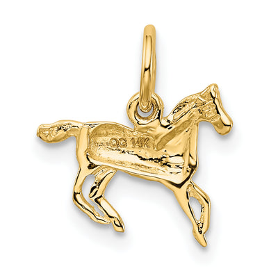 14K Polished Horse Charm, 13 x 13mm