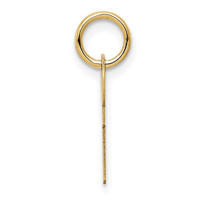 14K Polished Key Charm, 17 x 5mm