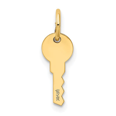 14K Polished Key Charm, 17 x 5mm