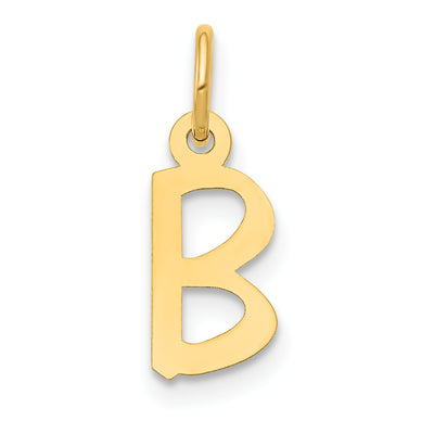14K Small Slanted Block Letter Initial Charm