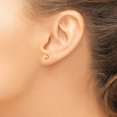 14K Polished Half Ball Post Earrings, 5 x 5mm