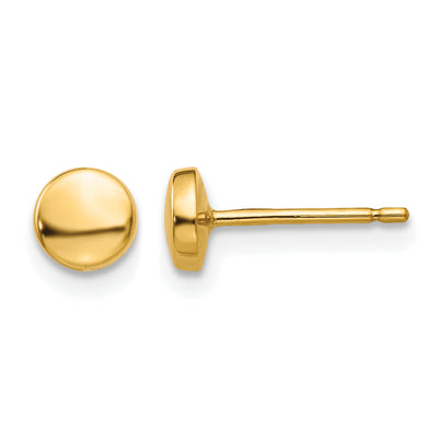 14K Polished Half Ball Post Earrings, 5 x 5mm