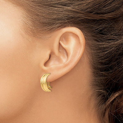 14K Polished Love Knot Earring Jackets, 15 x 15mm