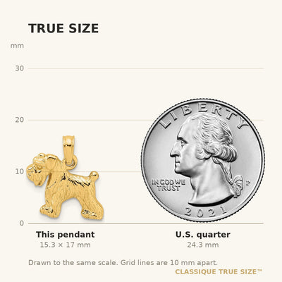 14K Schnauzer Dog Pendant