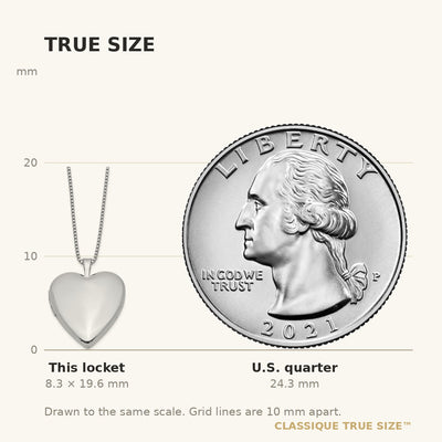 Sterling Silver Rhodium-plated Polished & Satin Heart 18in Locket Necklace & 14in Pendant Necklace Set