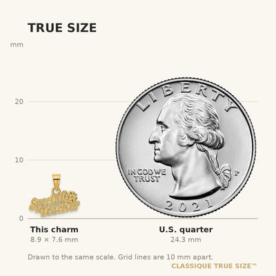 14K SPECIAL TEACHER with Flower Charm