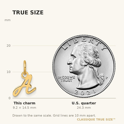 14K Uppercase Letter Initial Charm