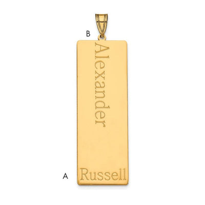 14K Yellow Gold 1 Name Family Pendant