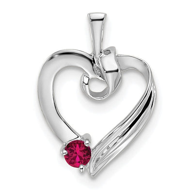 14K White Gold 1 Stone Family Pendant Mounting, 19 x 13mm
