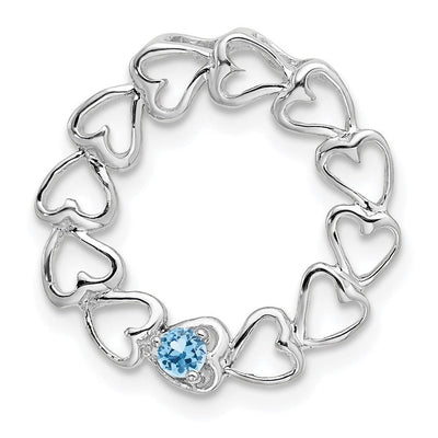 14K White Gold 1 Stone Family Pendant Mounting, 19 x 19mm