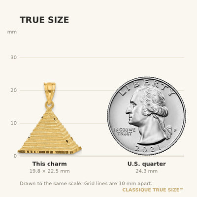 14K Pyramid Charm