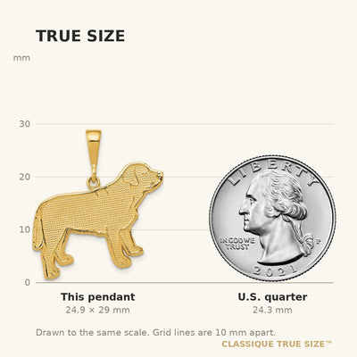 14K Labrador Dog Pendant