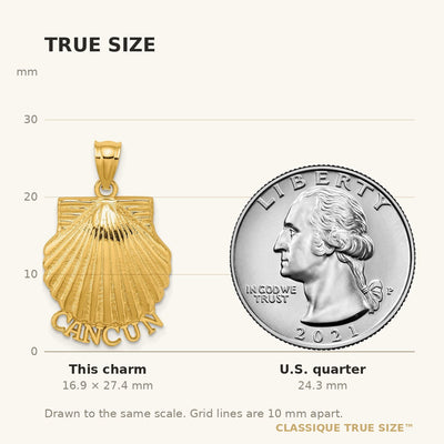 14K CANCUN Scallop Shell Charm