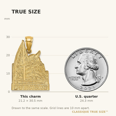 14K CURACAO w/ Sailboat and Seagull Charm