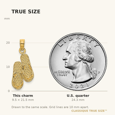 14K ANTIGUA, W.I. Double Flip-Flop Charm