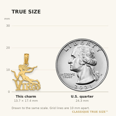 14K VIRGO Zodiac Charm
