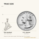 10k White Gold Personalized Ice Skate Pendant view 2