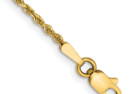 14K 5. Diamond-cut Rope with Lobster Clasp Chain
