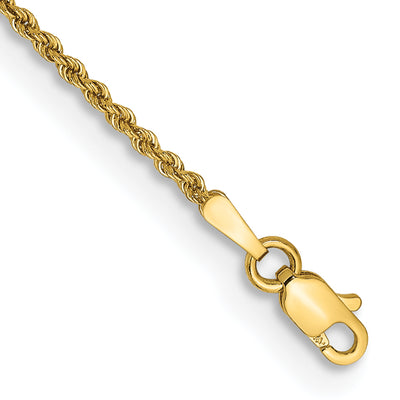 14K Regular Rope with Lobster Clasp Anklet