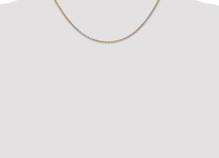 14k Tri-Color Chains Style 012TC-16 - Classique Jewelry Inc.