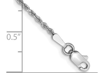 14K white gold rope link chain, alternate view