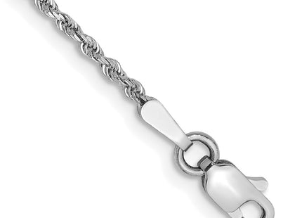 14K white gold rope link chain