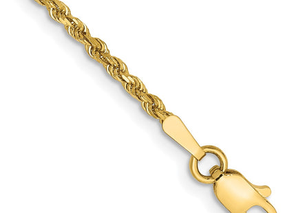 14K gold rope link anklet