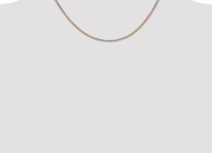14k Tri-Color Chains Style 014TC-16 - Classique Jewelry Inc.