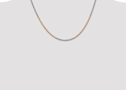 14k Tri-Color Chains Style 014TC-18 - Classique Jewelry Inc.