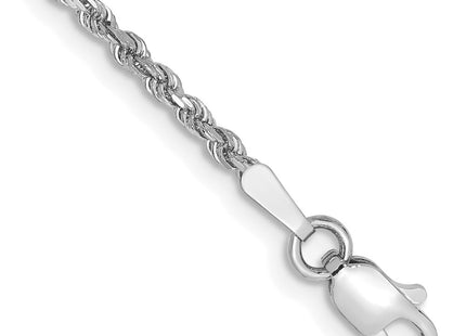 14K white gold rope link chain