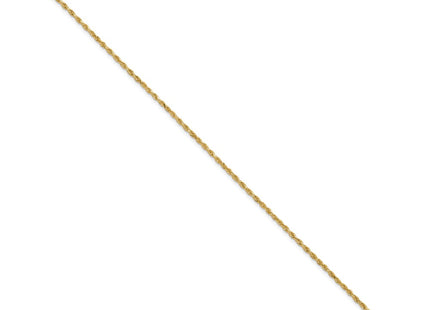 14K gold rope link anklet, alternate view
