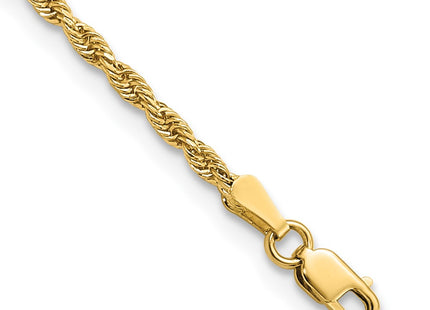 14K gold rope link anklet