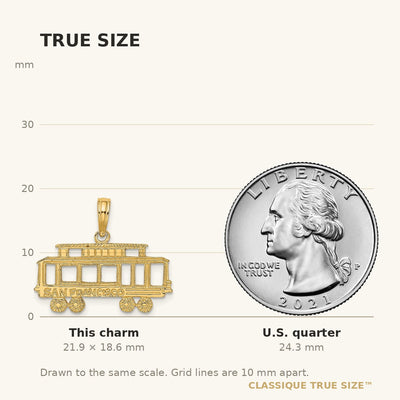 14K SAN FRANCISCO Cable Car Charm