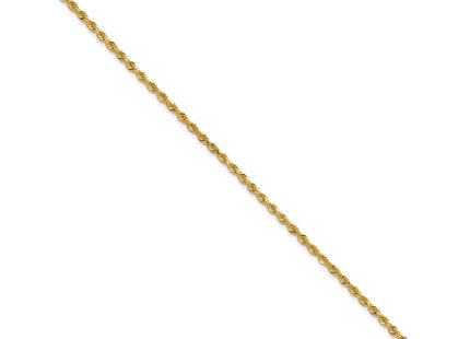 14K gold rope link anklet, alternate view