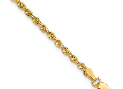 14K gold rope link anklet
