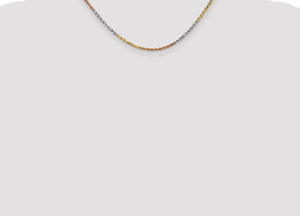 14k Tri-Color Chains Style 018TC-16 - Classique Jewelry Inc.