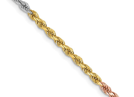 14k Tri-Color Chains Style 018TC-24 - Classique Jewelry Inc.