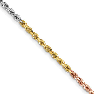 14k Tri-Color Chains Style 018TC-24 - Classique Jewelry Inc.
