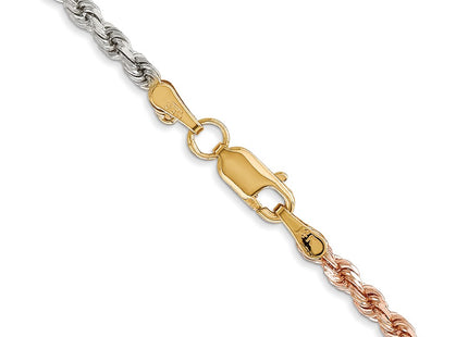 14k Tri-Color Chains Style 021TC-20 - Classique Jewelry Inc.