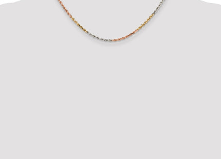 14k Tri-Color Chains Style 021TC-16 - Classique Jewelry Inc.