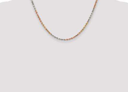 14k Tri-Color Chains Style 021TC-18 - Classique Jewelry Inc.