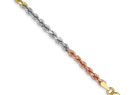 14k Tri-Color Chains Style 021TC-7 - Classique Jewelry Inc.