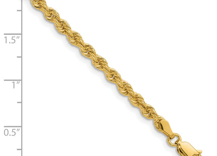 14k Regular Rope Chain, 7 x 3.3mm