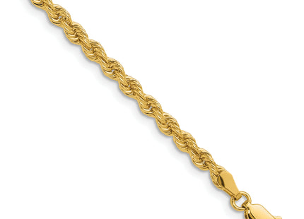 14k Regular Rope Chain, 7 x 3.3mm