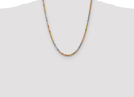 14k Tri-Color Chains Style 030TC-22 - Classique Jewelry Inc.